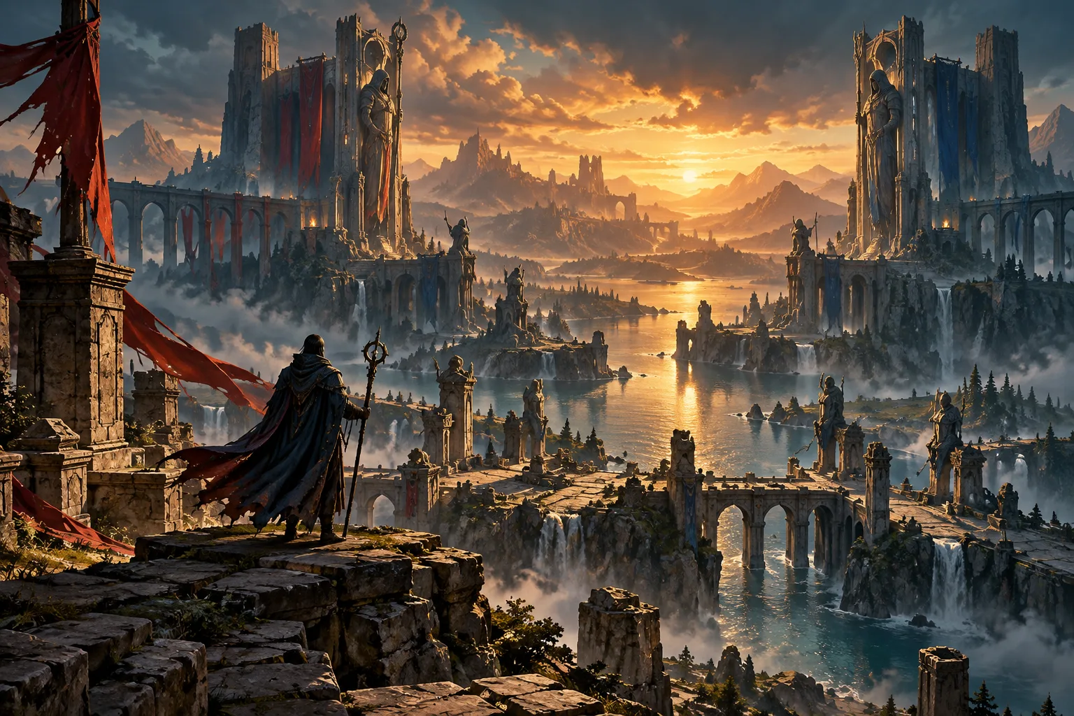 Fictional MOBA world · AI illustration